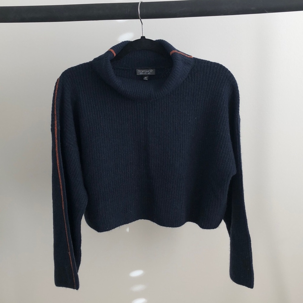 Topshop Cropped Turtleneck